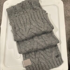 Michael Kors Gray Cable Knit Scarf